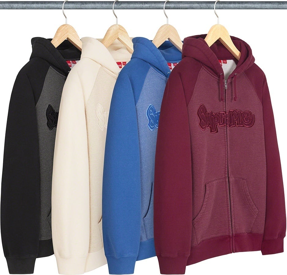 Gonz Appliqué Zip Up Hooded Sweatshirt